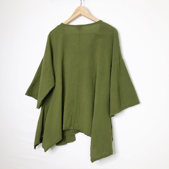 Oh my Gauze Olive green Lagonlok Tunic top - Picture 6 of 10